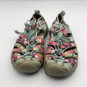 KEEN Kids Youth Shoes Sz 1 Newport Waterproof Hiking Sandals Sport Aqua Pink
